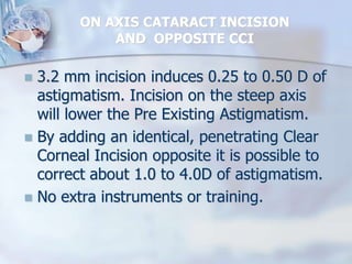 Wound construction For Cataract Surgery | PPTX