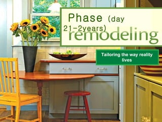 Tailoring the way reality lives Phase  (day 21-2years) 