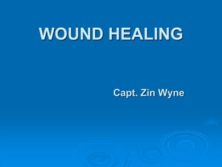 WOUND HEALING
Capt. Zin Wyne
 