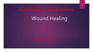 Wound Healing
1
Arua Institute of Health Science
By
William Edema
 
