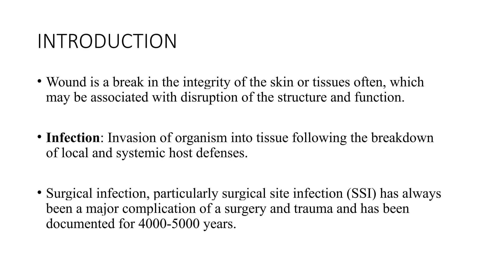 WOUND INFECTION PRESENTATION IN GENERAL SURGERY | PPTX