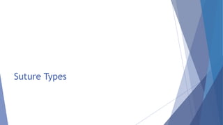 Suture Types
 