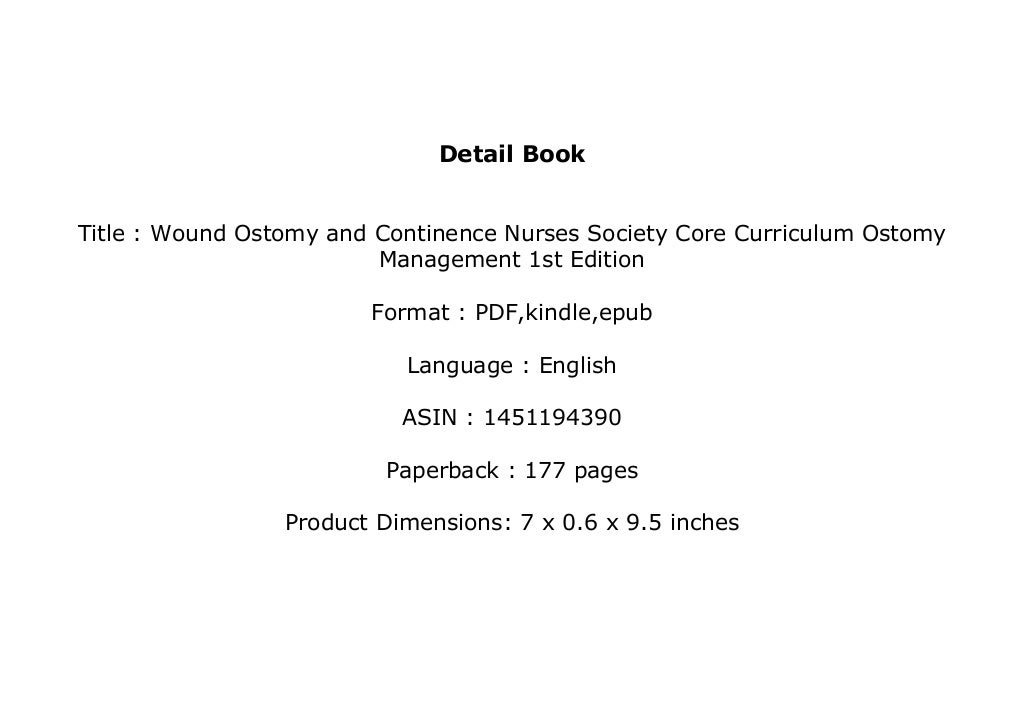 EBOOK_KINDLE LIBRARY Wound Ostomy and Continence Nurses Society Core
