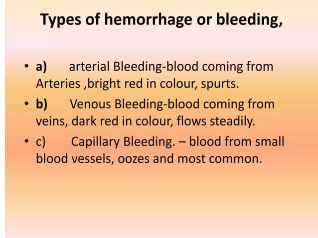wounds, hemorrahge and shock.pptx for medical students | PPTX | First ...