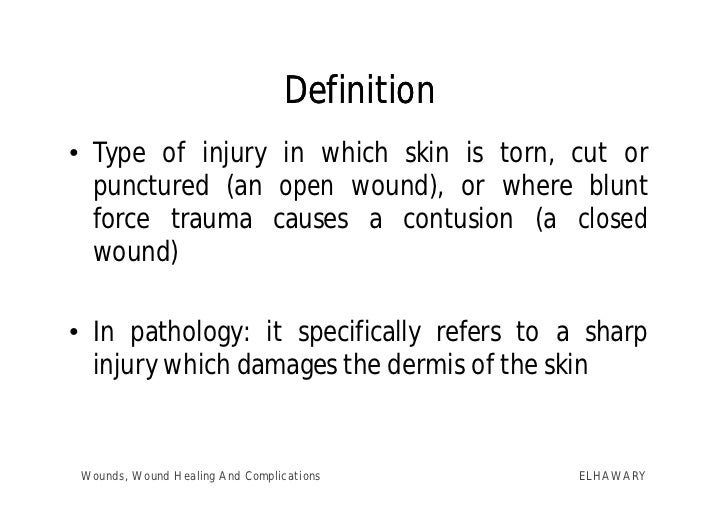 Unit Iv Wound Care And Healing Process Learning Objectives At