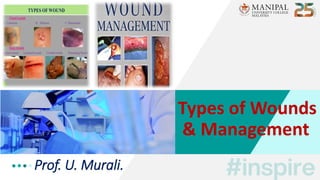 Prof. U. Murali.
Types of Wounds
& Management
 