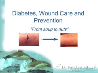 Diabetes, Wound Care and
       Prevention
     “From soup to nuts”




                           1
 
