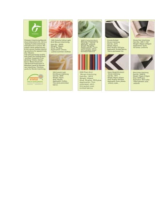 Woven and nonwoven interlining catalog6