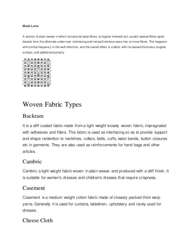 Woven Fabrics Types By Ghulam Mustafa 13te89