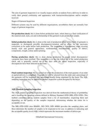 Merch Inspections Woven garments merchandising | PDF