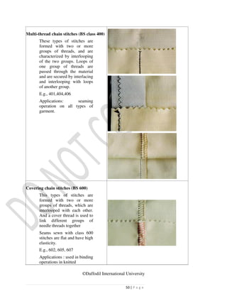 Thread Interlooping Woven garments merchandising | PDF