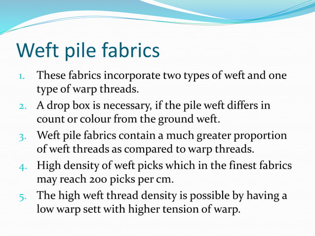 Woven pile fabric by Shilpi Akhter.asssistant professor(BUTex) | PPTX ...