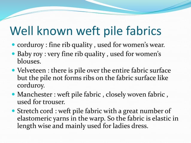 Woven pile fabric by Shilpi Akhter.asssistant professor(BUTex) | PPTX ...