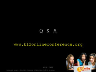 Q & A www.k12onlineconference.org 