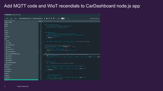 Add MQTT code and WioT recendials to CarDashboard node.js app
World of Watson 201614
 