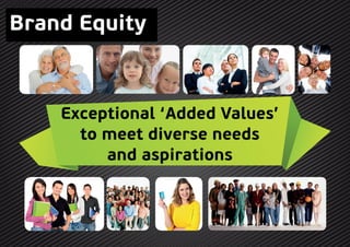 Brand Equity
Exceptional ‘Added Values’
to meet diverse needs
and aspirations
 