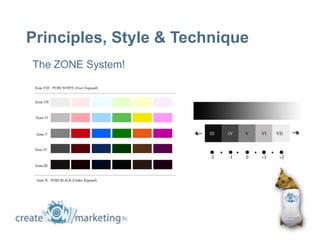 Principles, Style & Technique
The ZONE System!
 