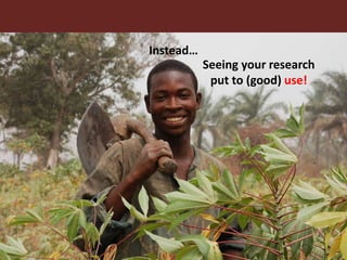 Getting to ‘WOW’: Nine steps to improve your public speaking and presenting and get your research into use