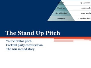 Concept        • 3 - 5 words


                                  Stand-up        • 100 seconds


                         ...