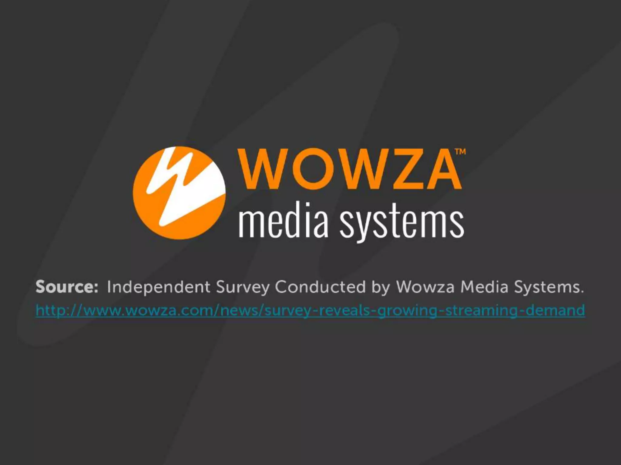 Wowza Media Systems Streaming Infographic | PPTX