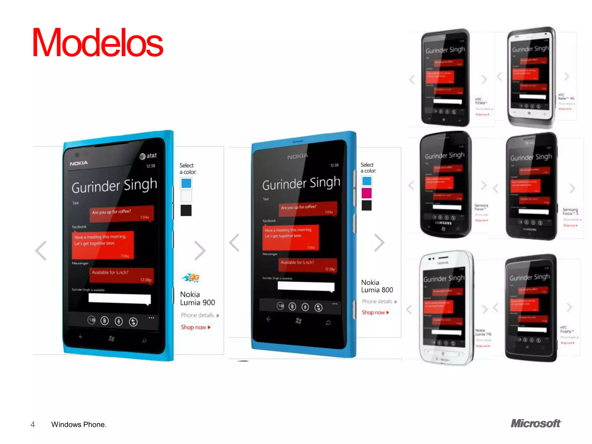 Modelos




4   Windows Phone.
 