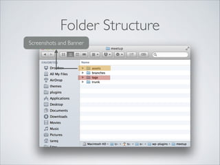 Folder Structure
Screenshots and Banner
 