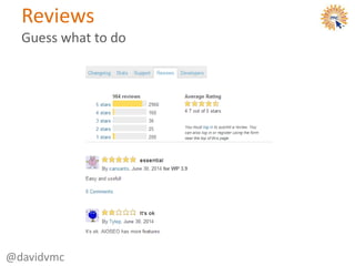 Reviews
Guess what to do
@davidvmc
 