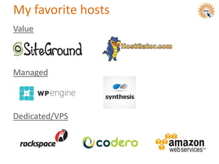 My favorite hosts
Value
Managed
Dedicated/VPS
 