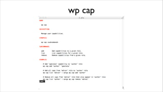 wp cli

 