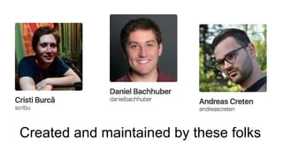 Created and maintained by these folks
 