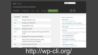 http://wp-cli.org/
 