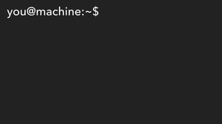 you@machine:~$
 