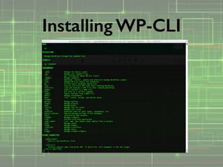 Installing WP-CLI
 