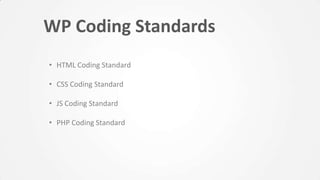 WordPress Coding Standards & WP Hooks | PPT