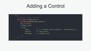 Adding a Control
 