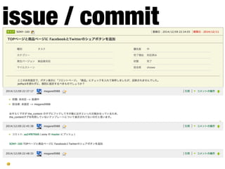 issue / commit
 