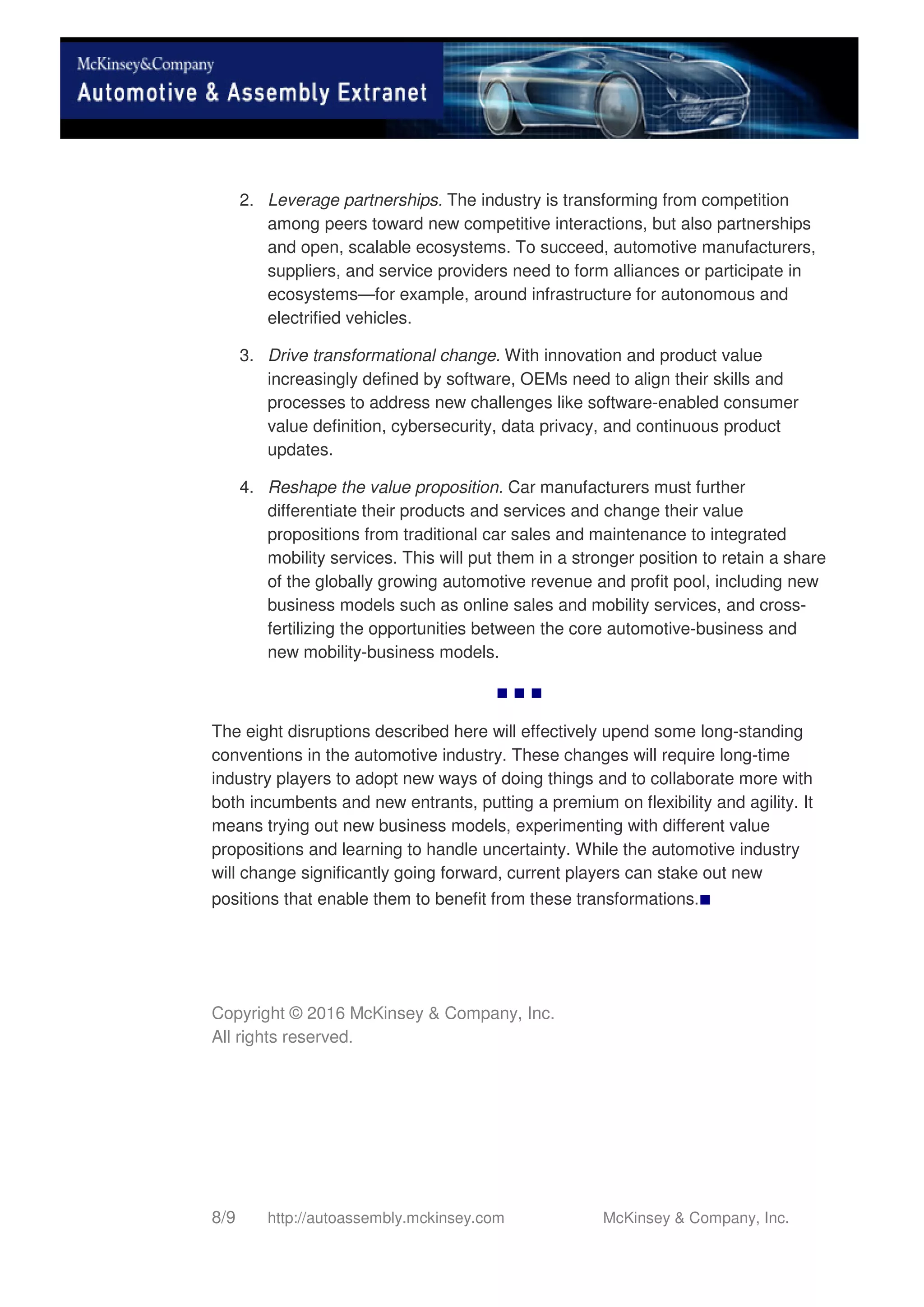 Disruptive Trends That Will Transform The Automotive Industry | PDF