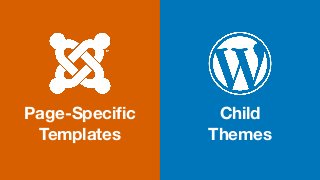 Page-Speciﬁc
Templates
Child
Themes
 