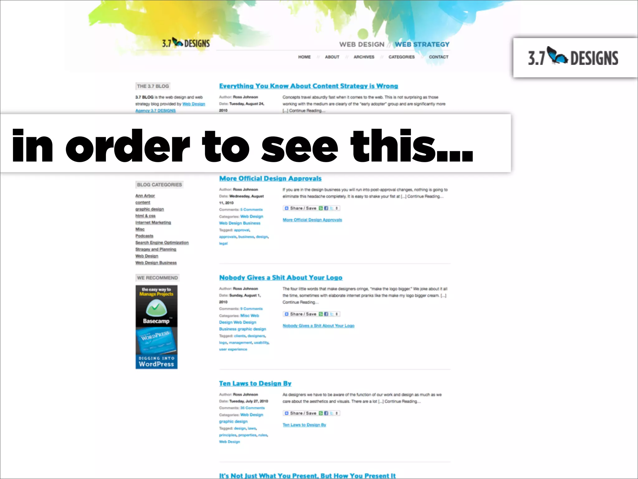 in order to see this...
 