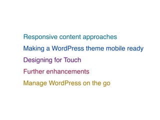WordPress is Mobile - Netherlands 2012