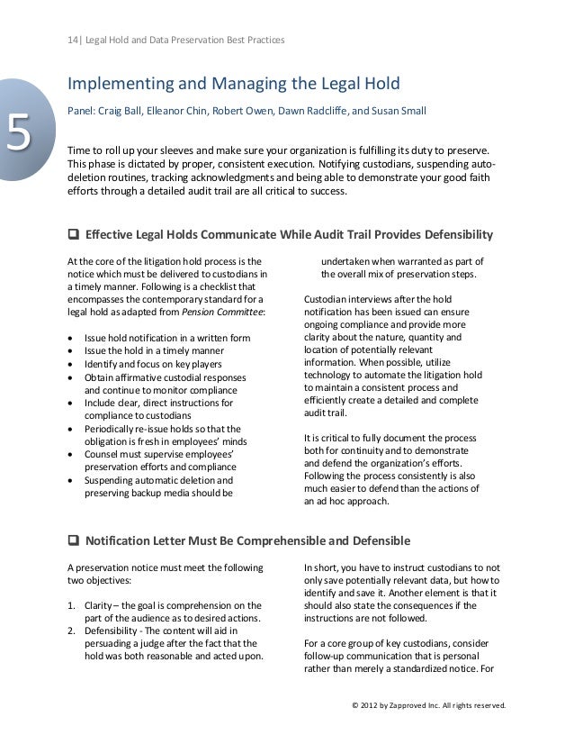 Legal Hold and Data Preservation Best Practices