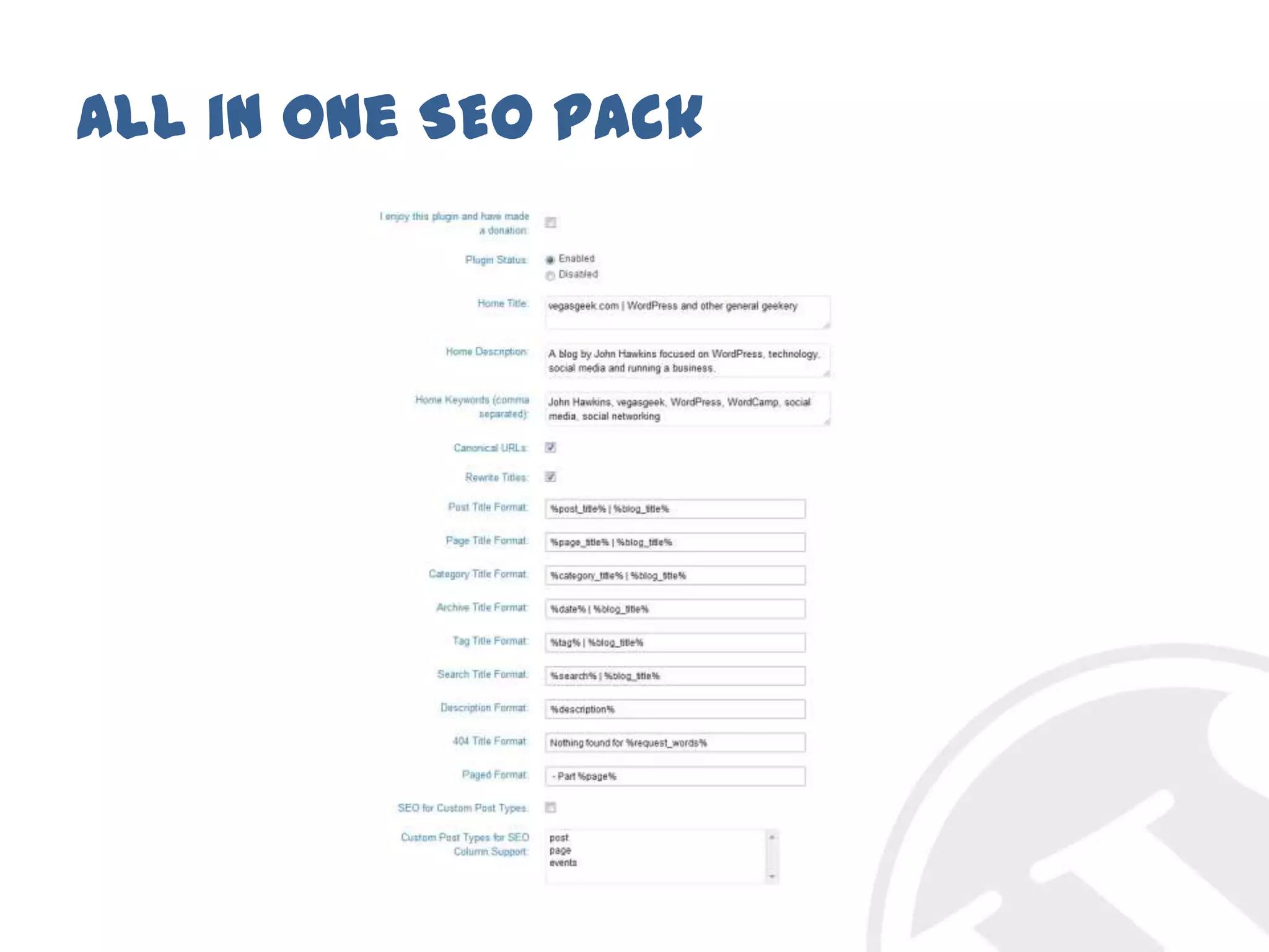All in One SEO Pack