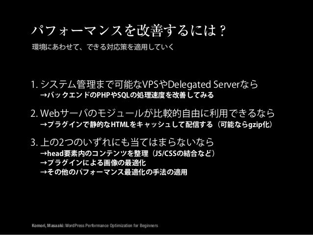WP Performance Optimization slideshare - 웹