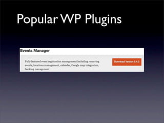 Popular WP Plugins
 