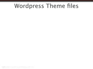 Wordpress Theme ﬁles
 
