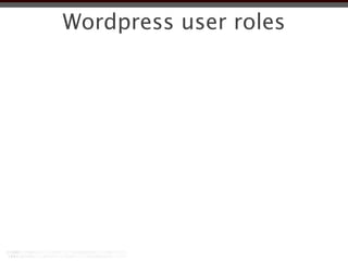 Wordpress user roles
 