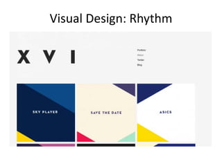 Visual Design: Rhythm
 