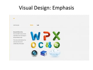 Visual Design: Emphasis
 