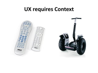 UX requires Context
 