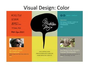 Visual Design: Color
 